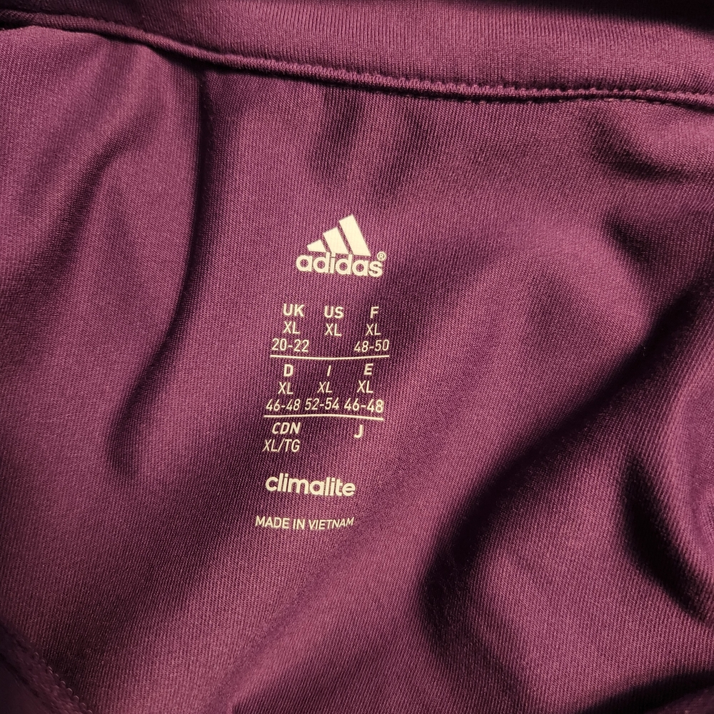 adidas Purple Climalite 1/4 Zip Pullover Size X Large - Picture 3 of 5